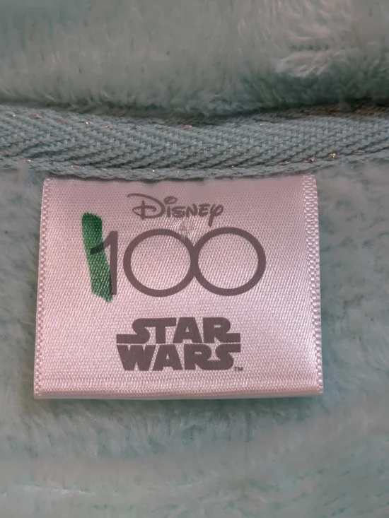 Disney Star Wars Grogu Baby Yoda Plush Fleece Sweatshirt Pajama Top M Mint Green - Picture 3 of 8